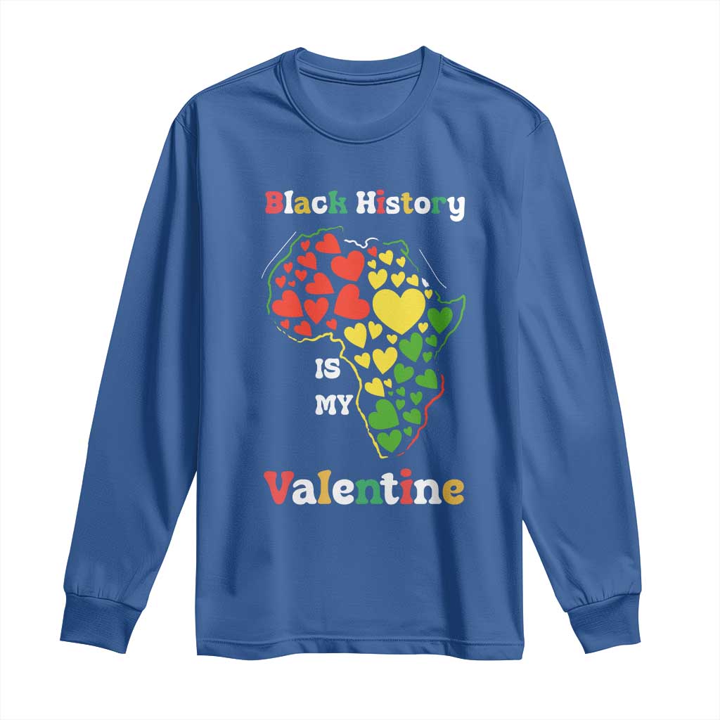 Melanin Queen Black History Month Long Sleeve Shirt Is My Valentine - Wonder Print Shop