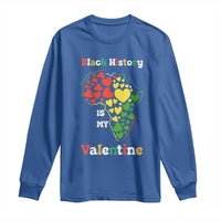 Melanin Queen Black History Month Long Sleeve Shirt Is My Valentine - Wonder Print Shop