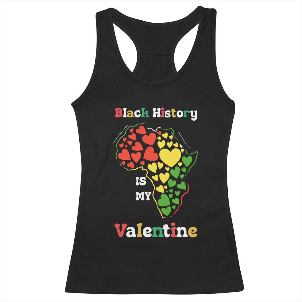 Melanin Queen Black History Month Racerback Tank Top Is My Valentine - Wonder Print Shop