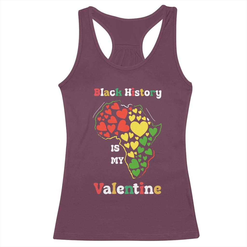 Melanin Queen Black History Month Racerback Tank Top Is My Valentine - Wonder Print Shop