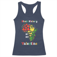 Melanin Queen Black History Month Racerback Tank Top Is My Valentine - Wonder Print Shop