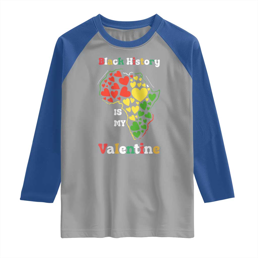 Melanin Queen Black History Month Raglan Shirt Is My Valentine - Wonder Print Shop