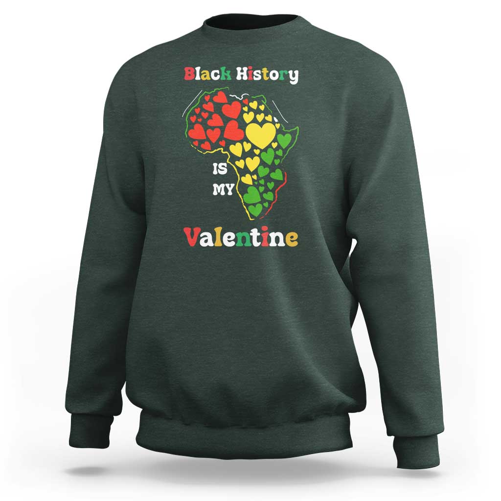 Melanin Queen Black History Month Sweatshirt Is My Valentine - Wonder Print Shop