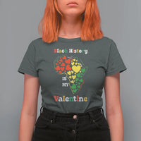 Melanin Queen Black History Month T Shirt For Women Is My Valentine - Wonder Print Shop