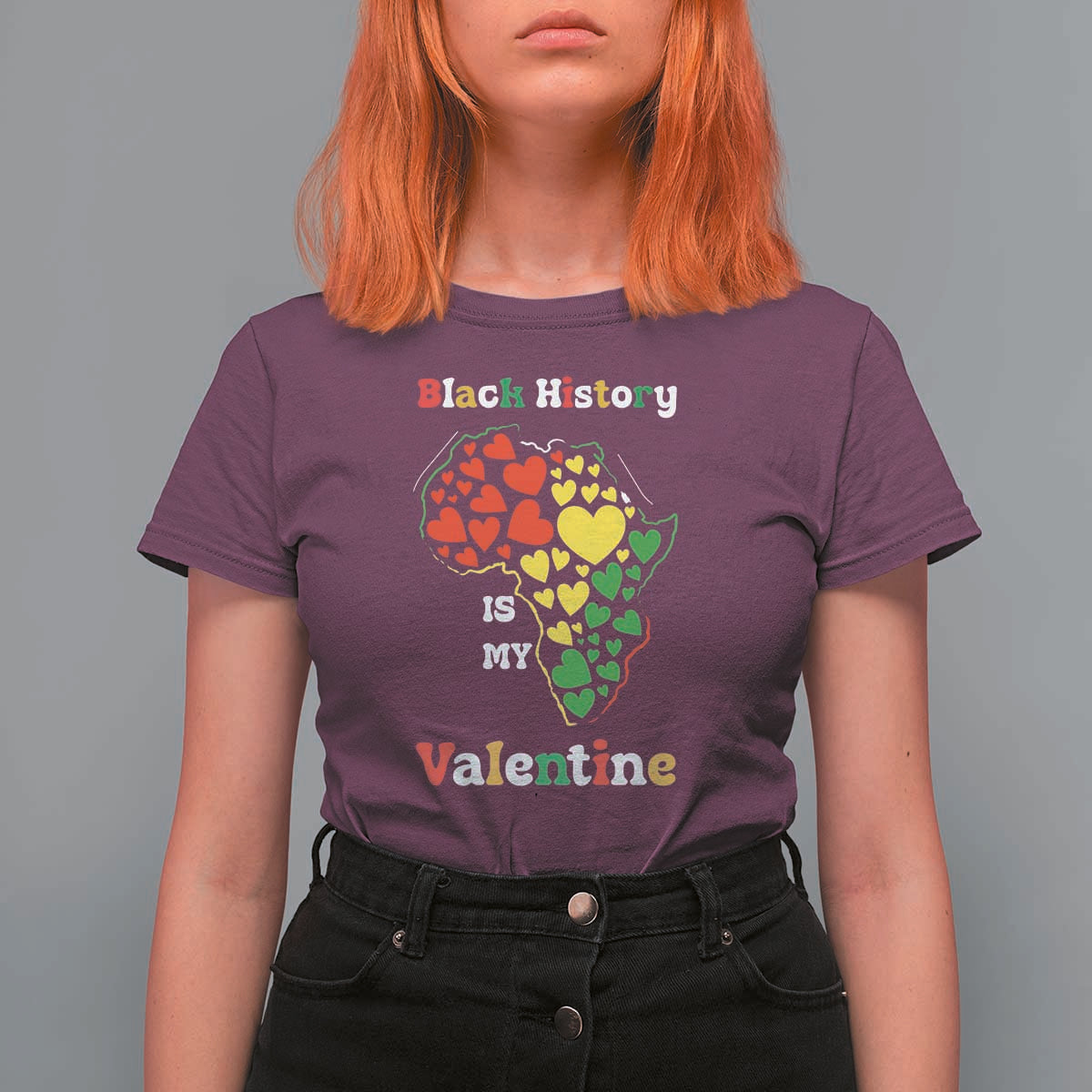 Melanin Queen Black History Month T Shirt For Women Is My Valentine - Wonder Print Shop