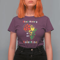 Melanin Queen Black History Month T Shirt For Women Is My Valentine - Wonder Print Shop