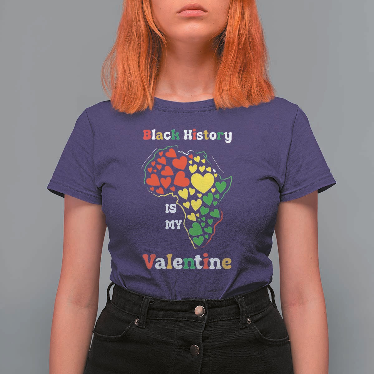 Melanin Queen Black History Month T Shirt For Women Is My Valentine - Wonder Print Shop