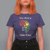 Melanin Queen Black History Month T Shirt For Women Is My Valentine - Wonder Print Shop