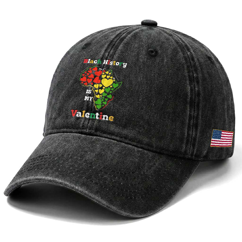 Melanin Queen Black History Month Washed Cotton Baseball Cap Is My Valentine