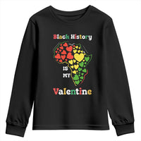 Melanin Queen Black History Month Youth Sweatshirt Is My Valentine - Wonder Print Shop