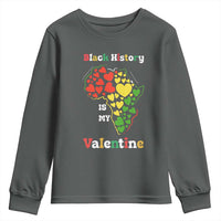 Melanin Queen Black History Month Youth Sweatshirt Is My Valentine - Wonder Print Shop