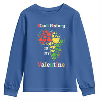 Melanin Queen Black History Month Youth Sweatshirt Is My Valentine - Wonder Print Shop
