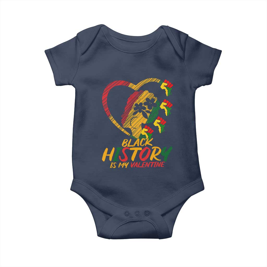 Black History Is My Valentine Baby Onesie Gift For Melanin Queen - Wonder Print Shop
