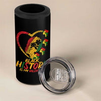 Black History Is My Valentine 4 in 1 Can Cooler Tumbler Gift For Melanin Queen - Wonder Print Shop
