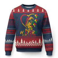 Black History Is My Valentine Ugly Christmas Sweater Gift For Melanin Queen - Wonder Print Shop