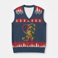 Black History Is My Valentine V-Neck Knit Sweater Vest Gift For Melanin Queen - Wonder Print Shop