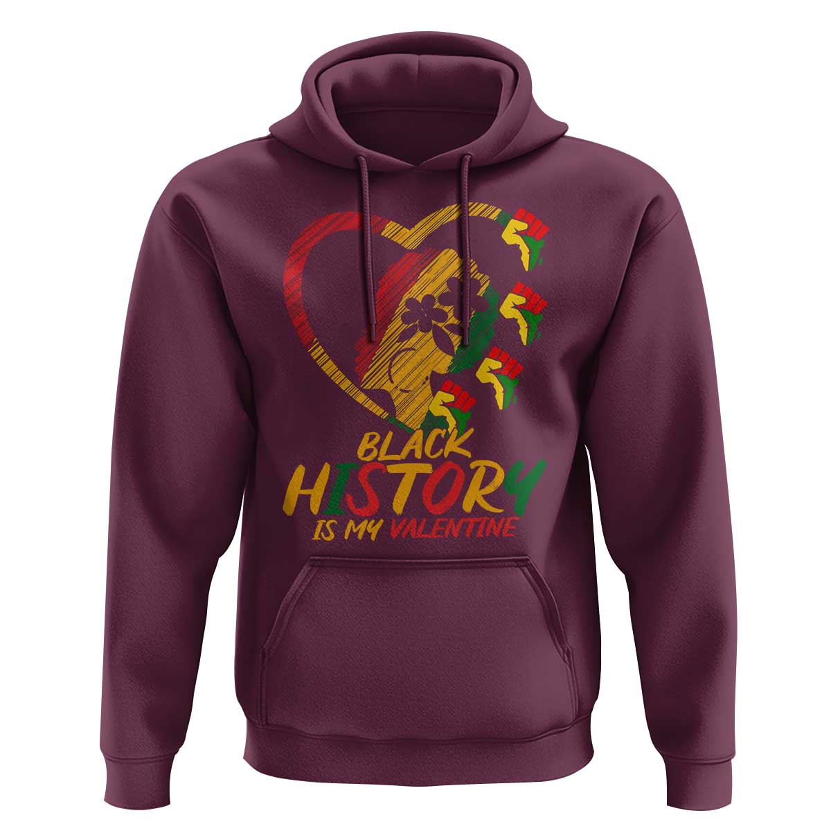 Black History Is My Valentine Hoodie Gift For Melanin Queen - Wonder Print Shop