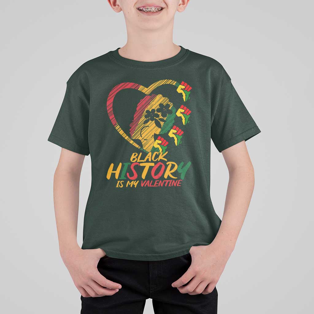 Black History Is My Valentine T Shirt For Kid Gift For Melanin Queen - Wonder Print Shop