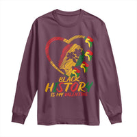 Black History Is My Valentine Long Sleeve Shirt Gift For Melanin Queen - Wonder Print Shop