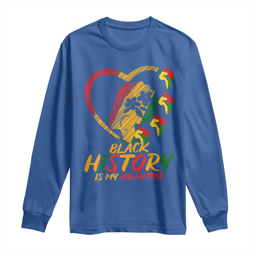 Black History Is My Valentine Long Sleeve Shirt Gift For Melanin Queen - Wonder Print Shop
