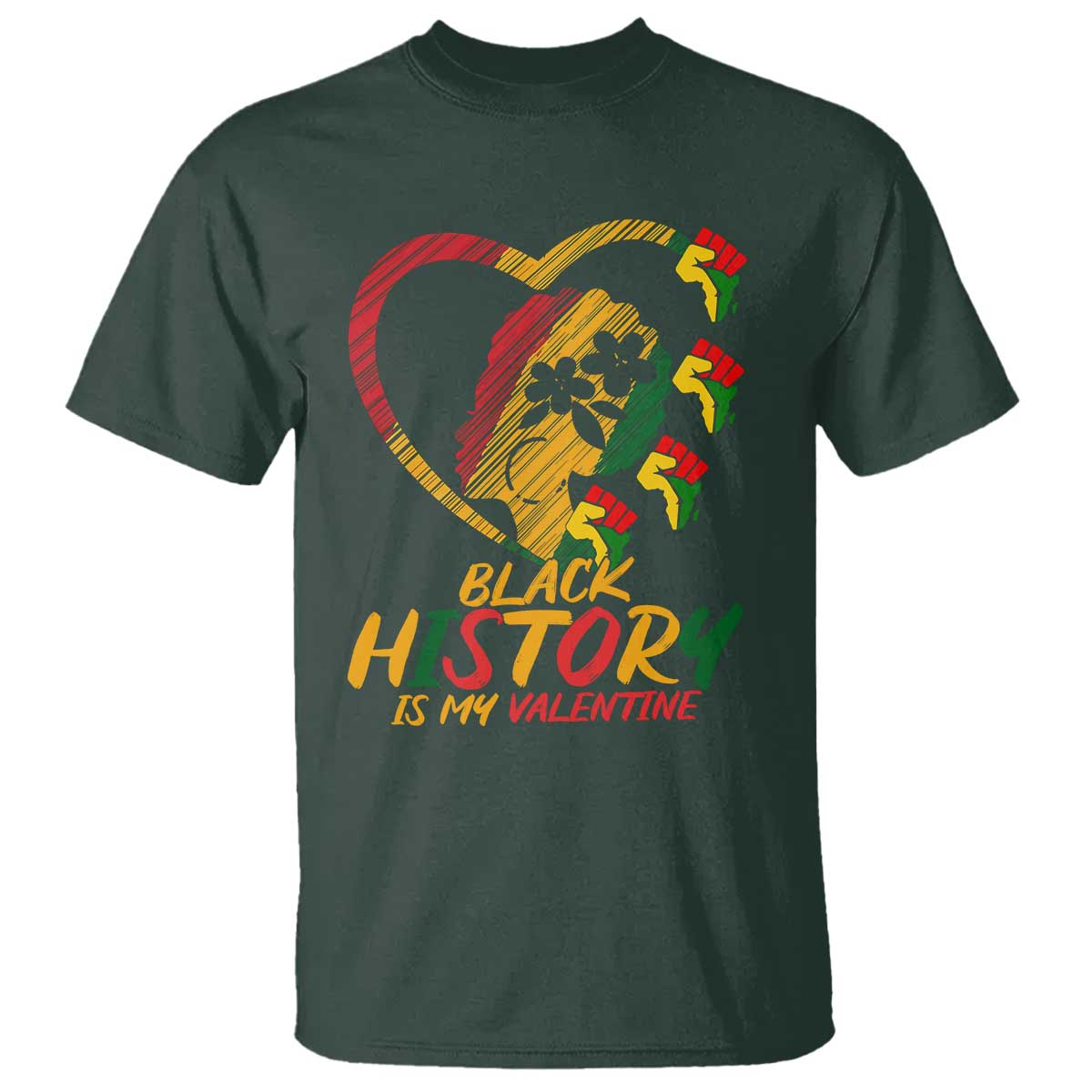 Black History Is My Valentine T Shirt Gift For Melanin Queen - Wonder Print Shop