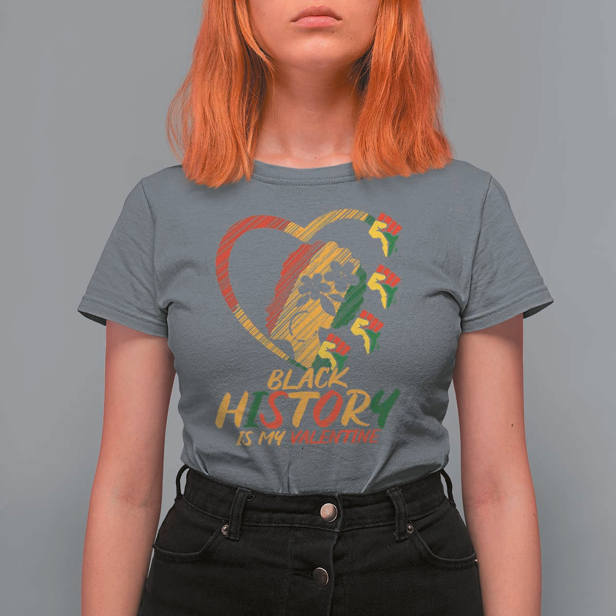 Black History Is My Valentine T Shirt For Women Gift For Melanin Queen - Wonder Print Shop