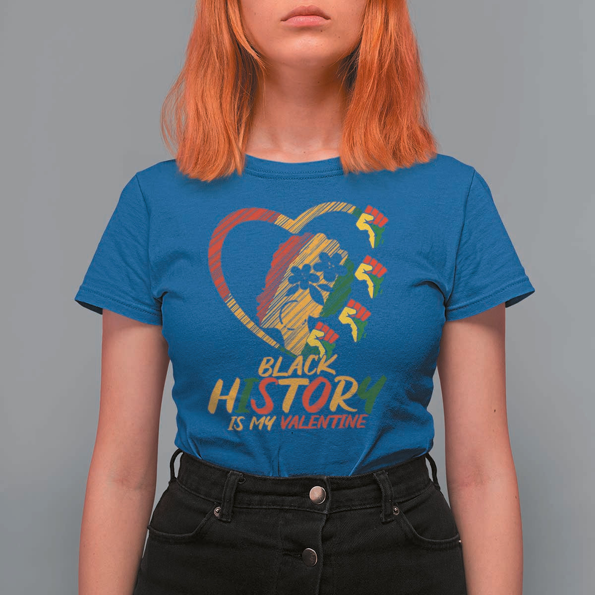 Black History Is My Valentine T Shirt For Women Gift For Melanin Queen - Wonder Print Shop