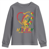 Black History Is My Valentine Youth Sweatshirt Gift For Melanin Queen - Wonder Print Shop