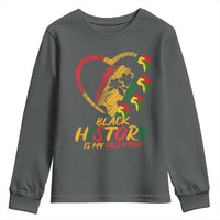 Black History Is My Valentine Youth Sweatshirt Gift For Melanin Queen - Wonder Print Shop