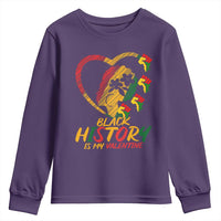 Black History Is My Valentine Youth Sweatshirt Gift For Melanin Queen - Wonder Print Shop