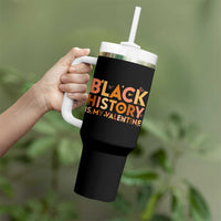 Black History Is My Valentine Tumbler With Handle African American Women Pride - Wonder Print Shop