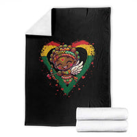 Cute Black Cupid Throw Blanket Melanin Pride Valentines Day Gift - Wonder Print Shop