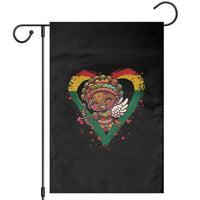 Cute Black Cupid Garden Flag Melanin Pride Valentines Day Gift - Wonder Print Shop