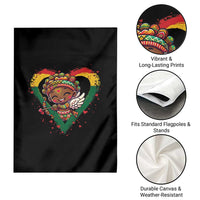 Cute Black Cupid Garden Flag Melanin Pride Valentines Day Gift - Wonder Print Shop