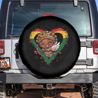 Cute Black Cupid Spare Tire Cover Melanin Pride Valentines Day Gift - Wonder Print Shop