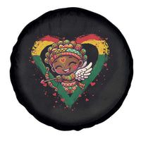 Cute Black Cupid Spare Tire Cover Melanin Pride Valentines Day Gift - Wonder Print Shop