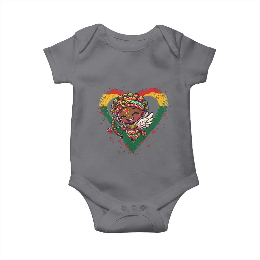 Cute Black Cupid Baby Onesie Melanin Pride Valentines Day Gift - Wonder Print Shop