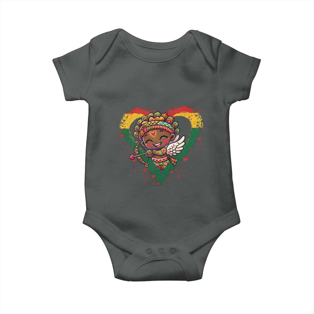 Cute Black Cupid Baby Onesie Melanin Pride Valentines Day Gift - Wonder Print Shop