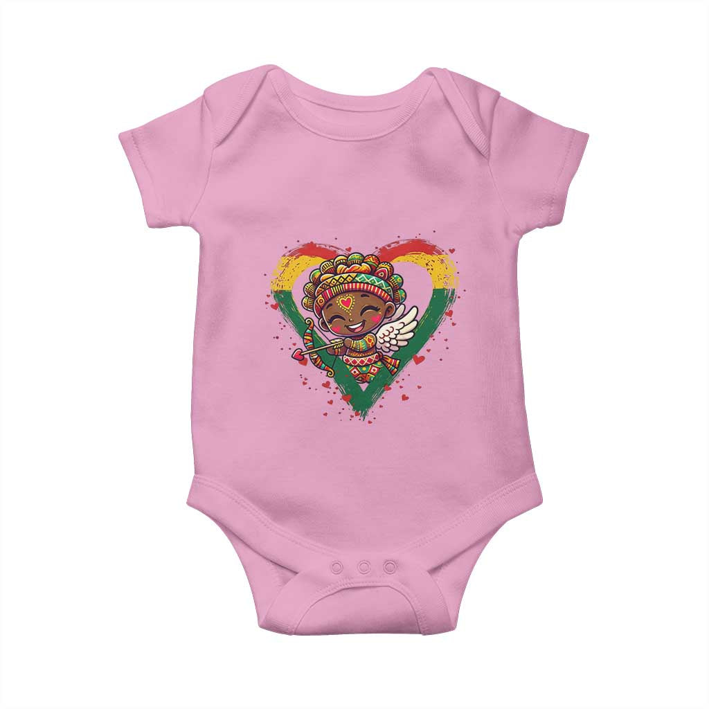 Cute Black Cupid Baby Onesie Melanin Pride Valentines Day Gift - Wonder Print Shop