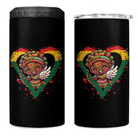 Cute Black Cupid 4 in 1 Can Cooler Tumbler Melanin Pride Valentines Day Gift - Wonder Print Shop