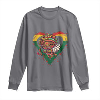 Cute Black Cupid Long Sleeve Shirt Melanin Pride Valentines Day Gift - Wonder Print Shop