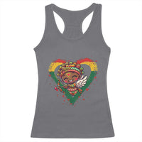 Cute Black Cupid Racerback Tank Top Melanin Pride Valentines Day Gift - Wonder Print Shop