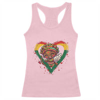 Cute Black Cupid Racerback Tank Top Melanin Pride Valentines Day Gift - Wonder Print Shop