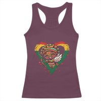 Cute Black Cupid Racerback Tank Top Melanin Pride Valentines Day Gift - Wonder Print Shop