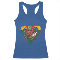 Cute Black Cupid Racerback Tank Top Melanin Pride Valentines Day Gift - Wonder Print Shop
