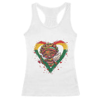 Cute Black Cupid Racerback Tank Top Melanin Pride Valentines Day Gift - Wonder Print Shop