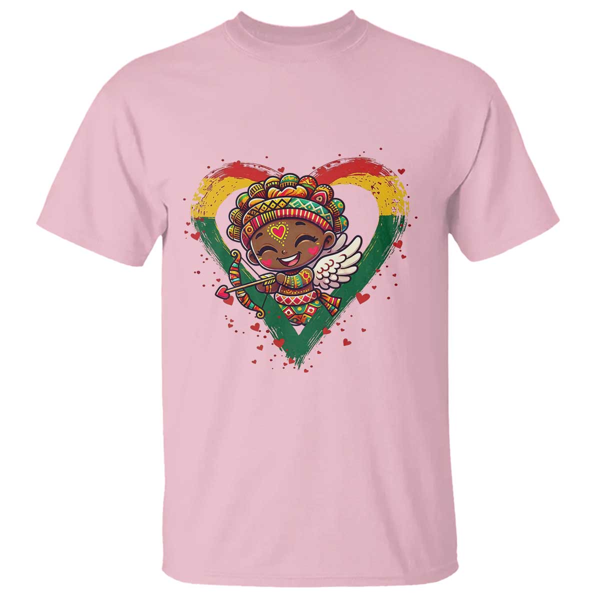 Cute Black Cupid T Shirt Melanin Pride Valentines Day Gift - Wonder Print Shop