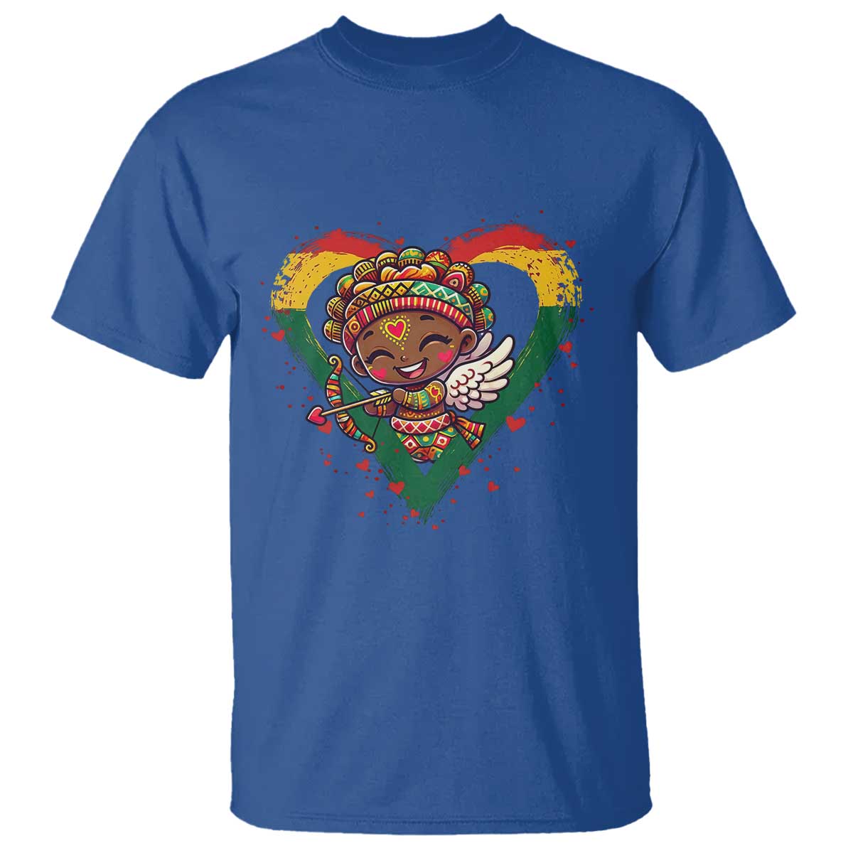 Cute Black Cupid T Shirt Melanin Pride Valentines Day Gift - Wonder Print Shop