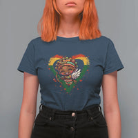 Cute Black Cupid T Shirt For Women Melanin Pride Valentines Day Gift - Wonder Print Shop