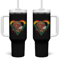 Cute Black Cupid Tumbler With Handle Melanin Pride Valentines Day Gift - Wonder Print Shop